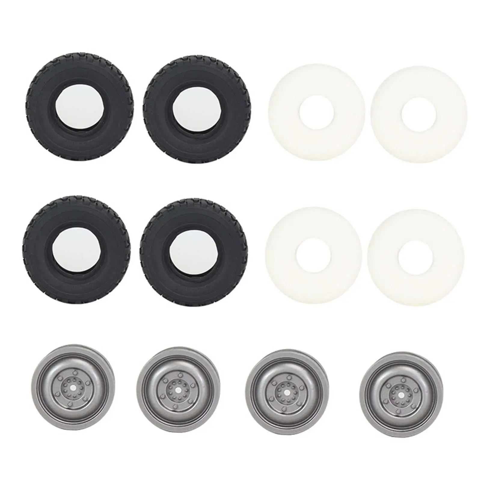 4 Pieces 1/16 Scale Wheel Tires, 72mm Soft Tire, RC Tires, Wheel Tyre for WPL