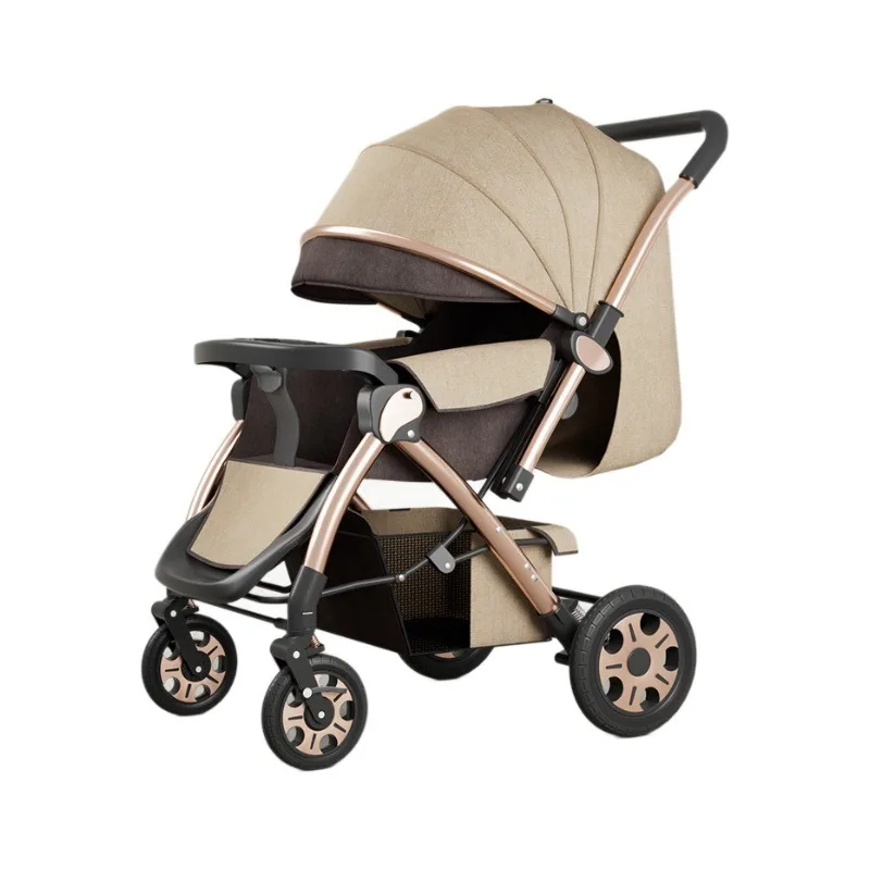 Torno de cochecito, asientos multifuncionales y tumbado, carrito portátil plegable para bebés de 0 a 4 años - imagen 5