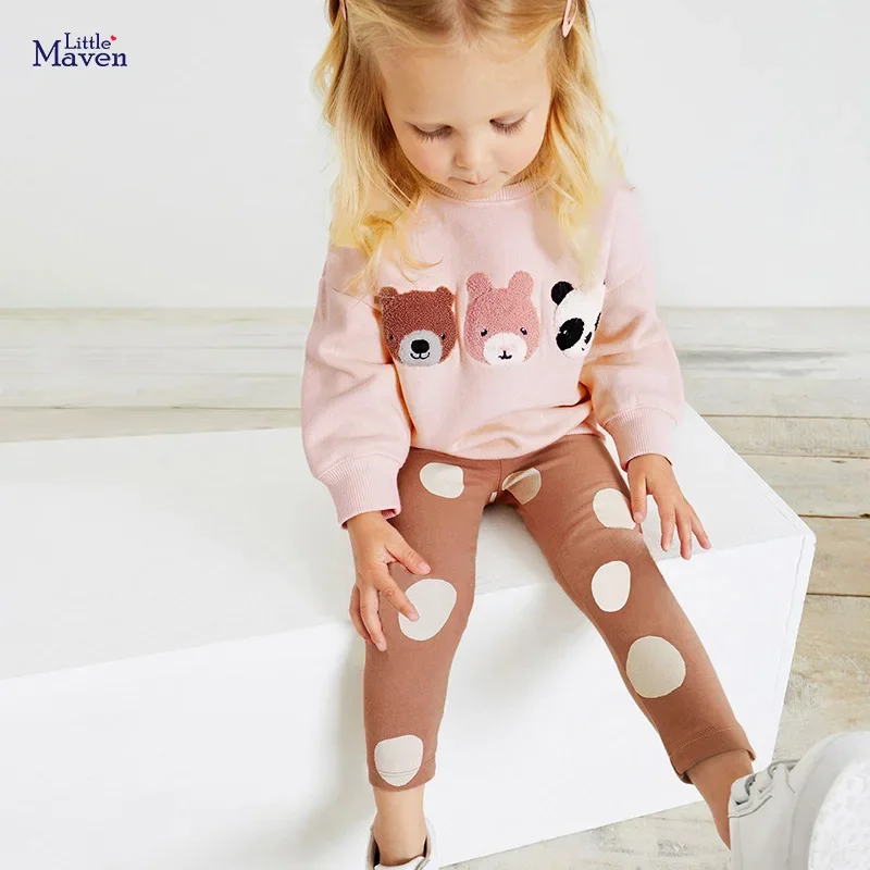 Conjunto de sudadera de dibujos animados para niña de 3 a 8 años, conjunto de pantalones bonitos de otoño para niña - imagen 2