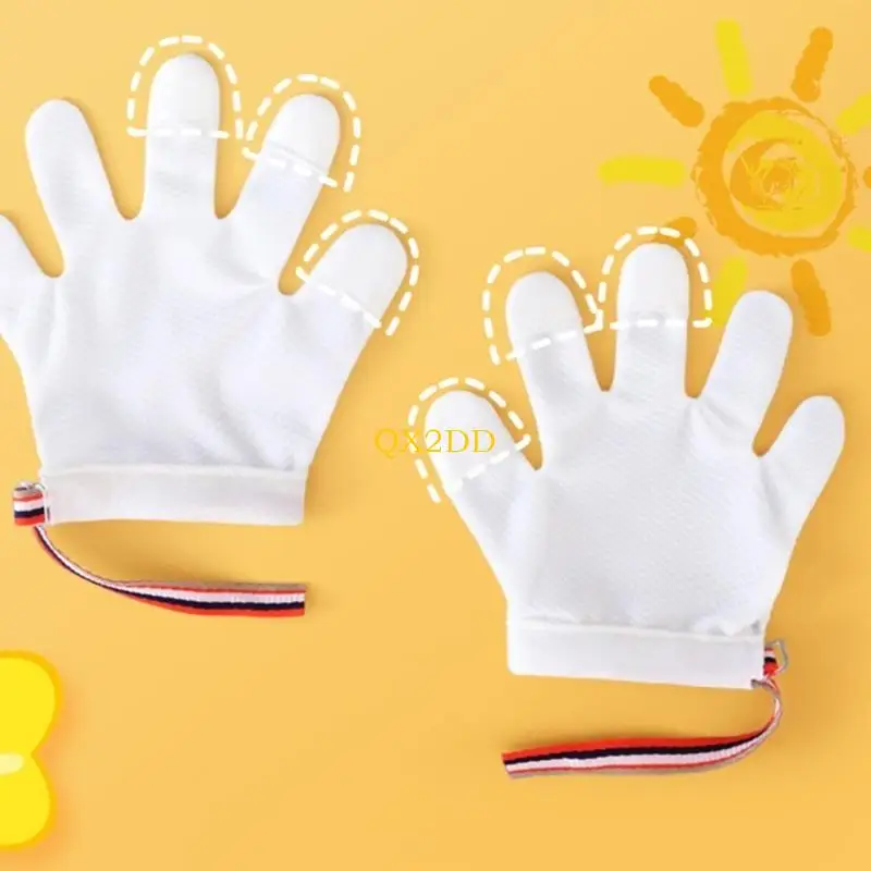 QX2D Guantes protectores multiusos para manos infantiles contra daños por masticación uñas 2 uds - imagen 2