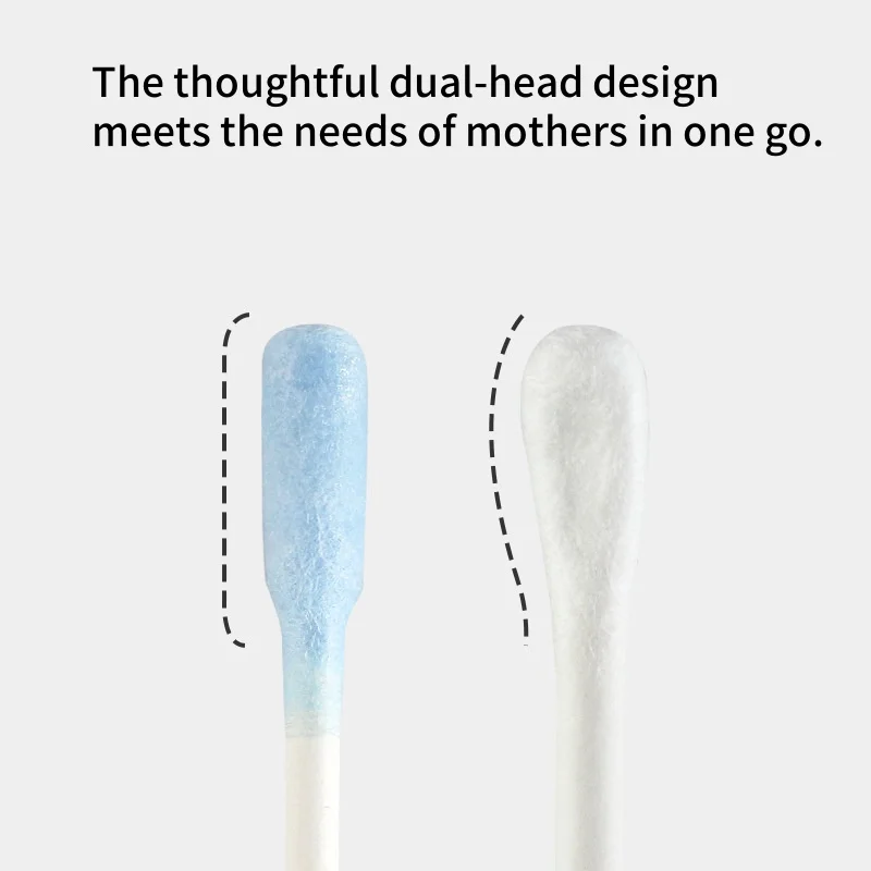 50 unids/caja hisopo de algodón para bebé-varilla de algodón adhesiva de doble punta para bebé-dispositivo especial de limpieza de cerumen y moco Nasal para recién nacidos - imagen 3