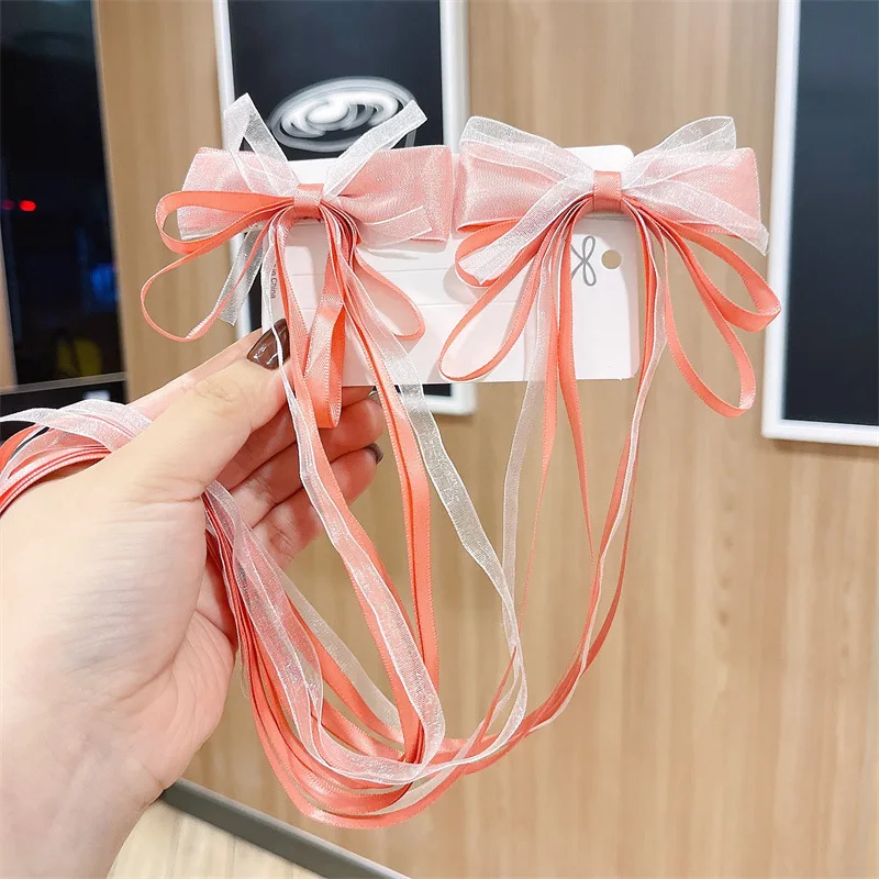Pinzas para el cabello bebé estilo Hanfu con lazo y cinta - imagen 4