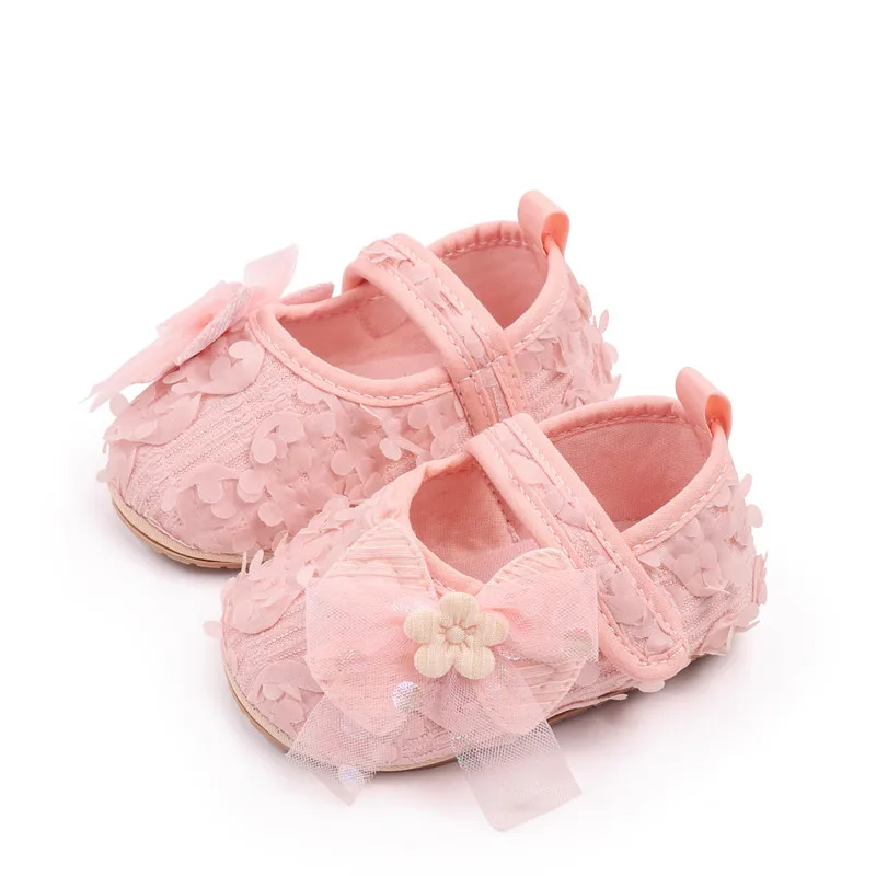 2025 nuevos zapatos planos con lazo para niña, suela de goma suave, cuna infantil, primeros caminantes, zapatos de princesa para niñas recién nacidas para vestido de fiesta - imagen 4