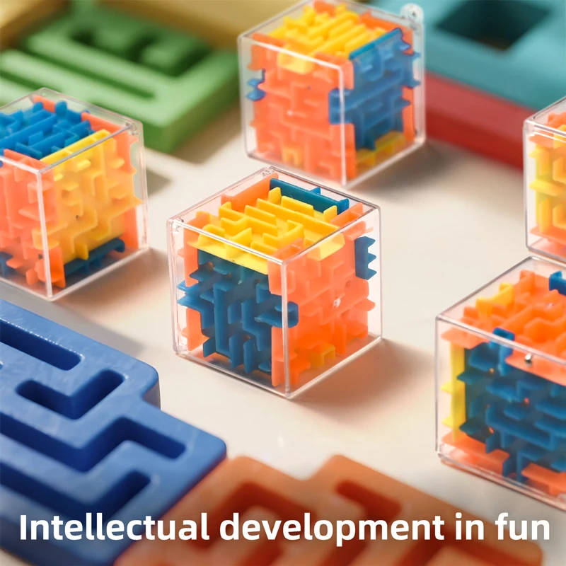 1-3 uds laberinto 3D cubo mágico rompecabezas transparente de seis caras cubo de velocidad bola rodante niños juguetes educativos para aliviar el estrés regalos