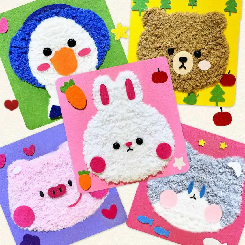 Bordado infantil con animales - Kit costura para principiantes - imagen 2