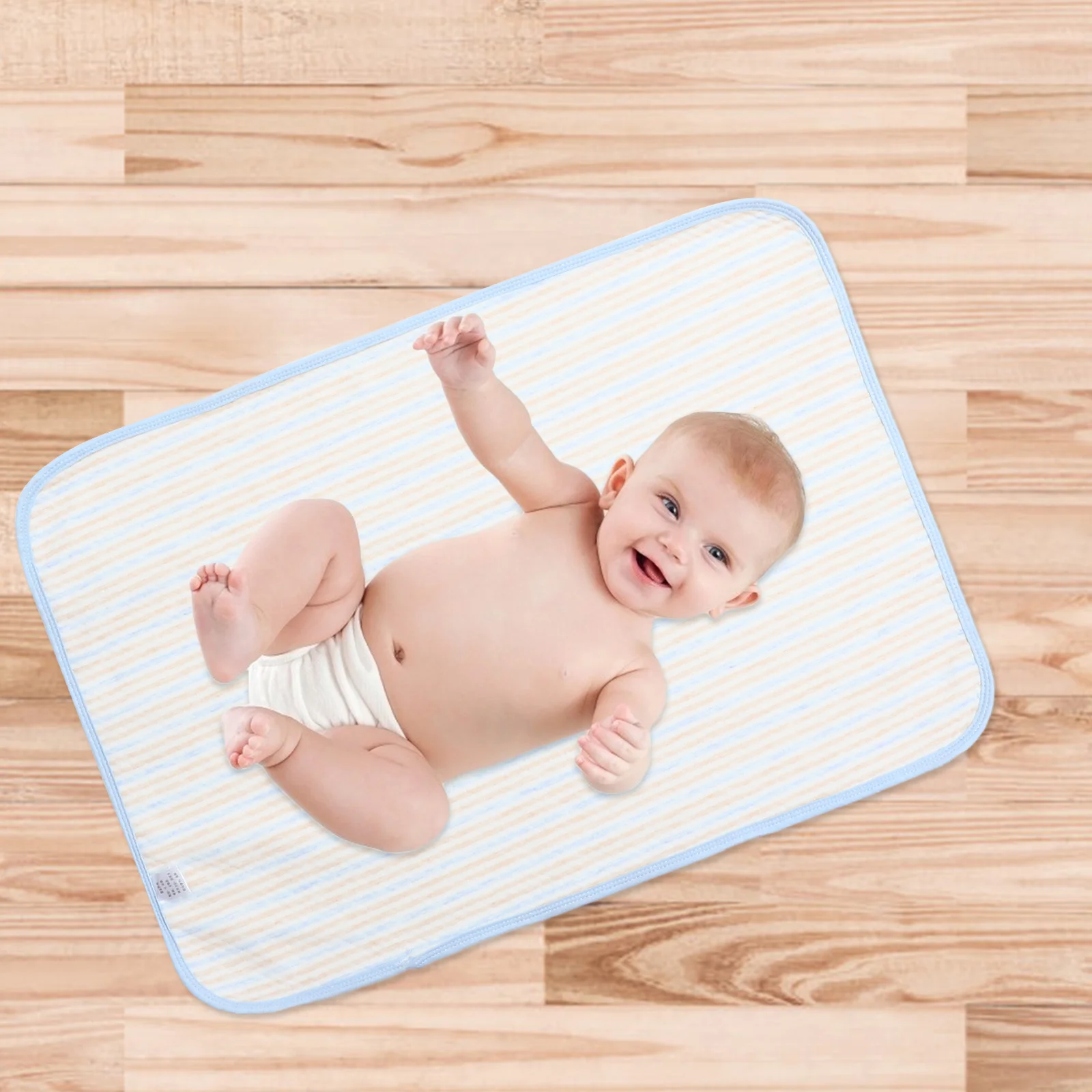 Pañal impermeable y transpirable, 2 uds., hecho de algodón de calidad Superior, lavable a máquina para cambiador de bebé, recién nacidos y niños pequeños - imagen 5