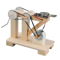 Kit de vapor DIY generación de energía a mano ciencia educativa montaje de madera juegos de construcción juguetes para niños experimento de física