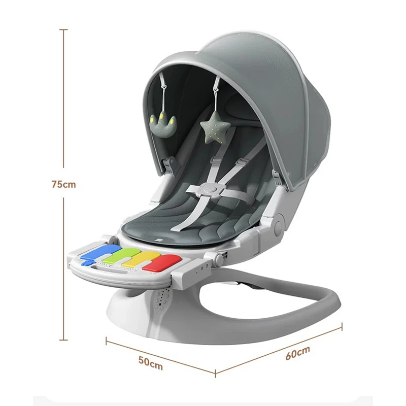 Mecedora eléctrica para bebé con vibración y música Bluetooth - imagen 5