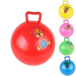 Pelota para saltar de PVC con mango para niños, juguete deportivo de agarre, entrenamiento con sentido, pelota que rebota de dibujos animados, juguetes para playa y piscina, regalo, 25CM, 1 Uds.