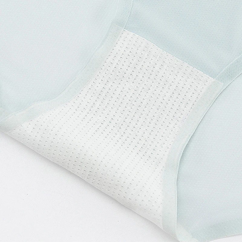 Ropa interior de verano de seda de hielo para mujeres embarazadas, calzoncillos suaves de cintura baja con escote en V, bragas femeninas translúcidas, lencería acogedora de secado rápido - imagen 3