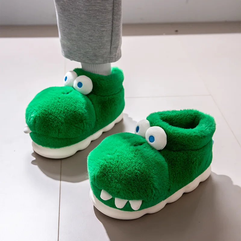 Pantuflas de felpa para niños con suela térmica gruesa - imagen 4