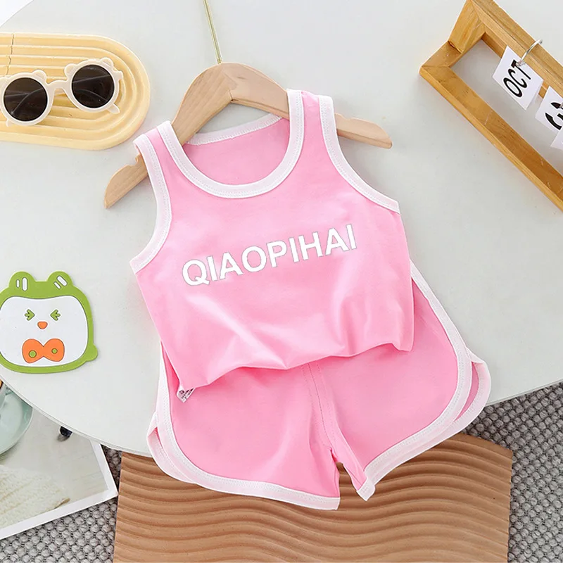 Conjunto verano de dos piezas para niños: chaleco sin mangas - imagen 2