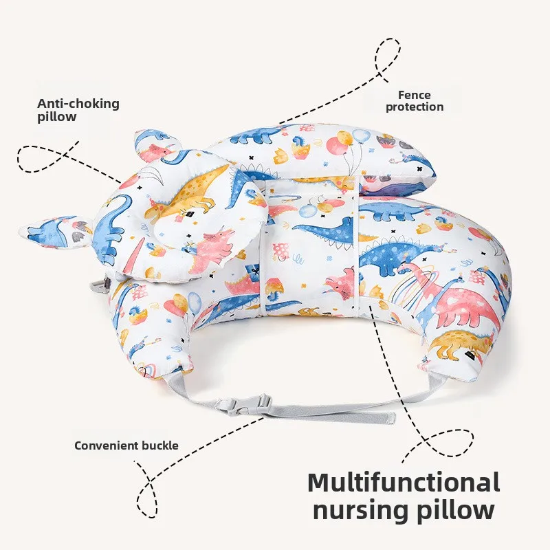 Almohada de lactancia multifuncional, cojín de alimentación de bebé con soporte para la espalda y la cintura, almohadilla cómoda relajante antiastres para los hombros - imagen 2
