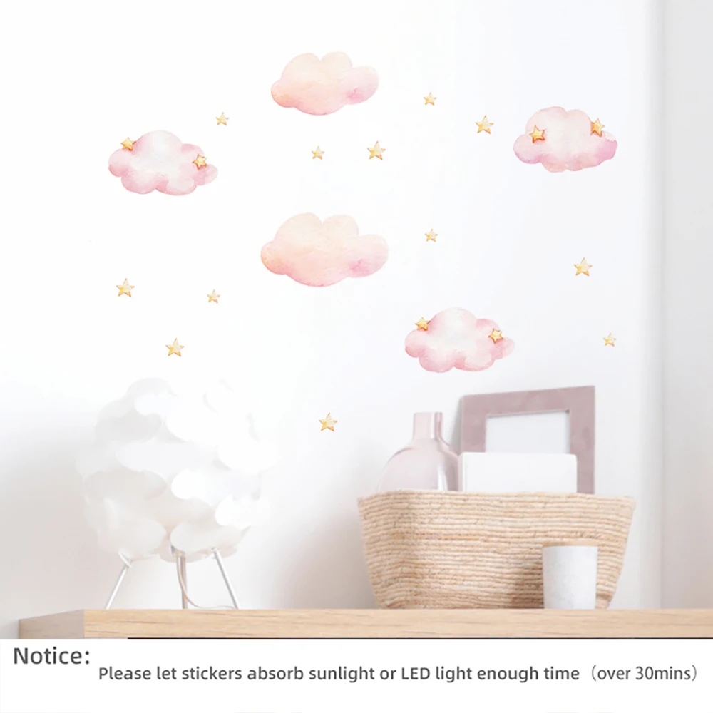 Pegatinas decorativas de estrellas y nubes para habitación infantil - imagen 5