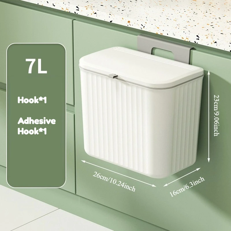 Cubo de basura de pared para cocina, montaje ahorrador de espacio - imagen 3
