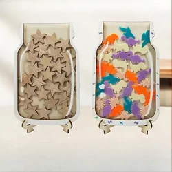 Tarro de recompensas personalizado madera natural para niños