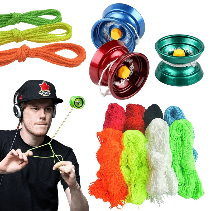 50 unids/pack cuerda para YoYo multicolor cuerda de algodón y poliéster 105cm de longitud accesorios de repuesto para YoYo accesorio de práctica profesional ZYF