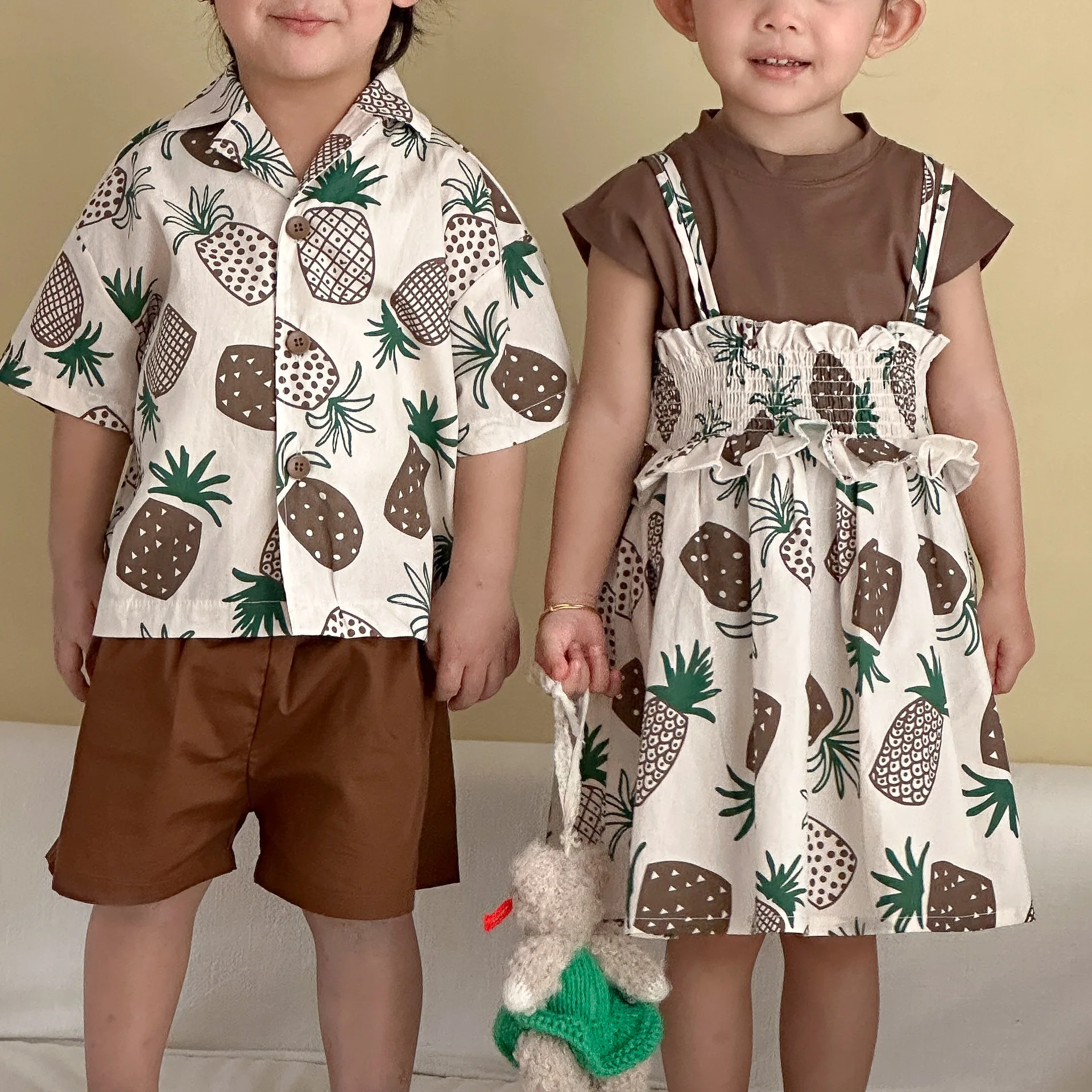 Conjunto de verano para niños con camiseta de frutas y shorts - imagen 2