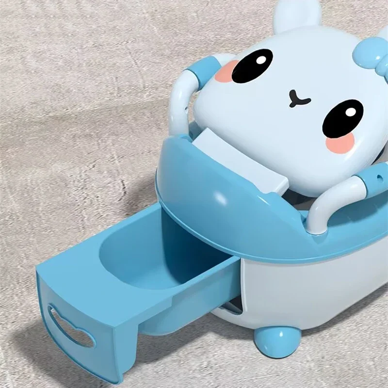 Asiento de inodoro infantil con orinal antideslizante y respaldo - imagen 5