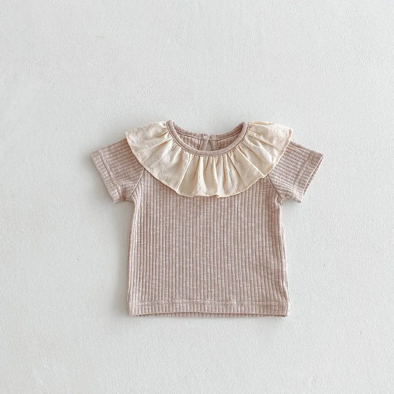 MILANCEL, nueva ropa de verano para bebés de 0 a 3T, bonita camisa de manga corta con retazos para niñas, prendas de vestir finas y cómodas para niños pequeños, Tops - imagen 4