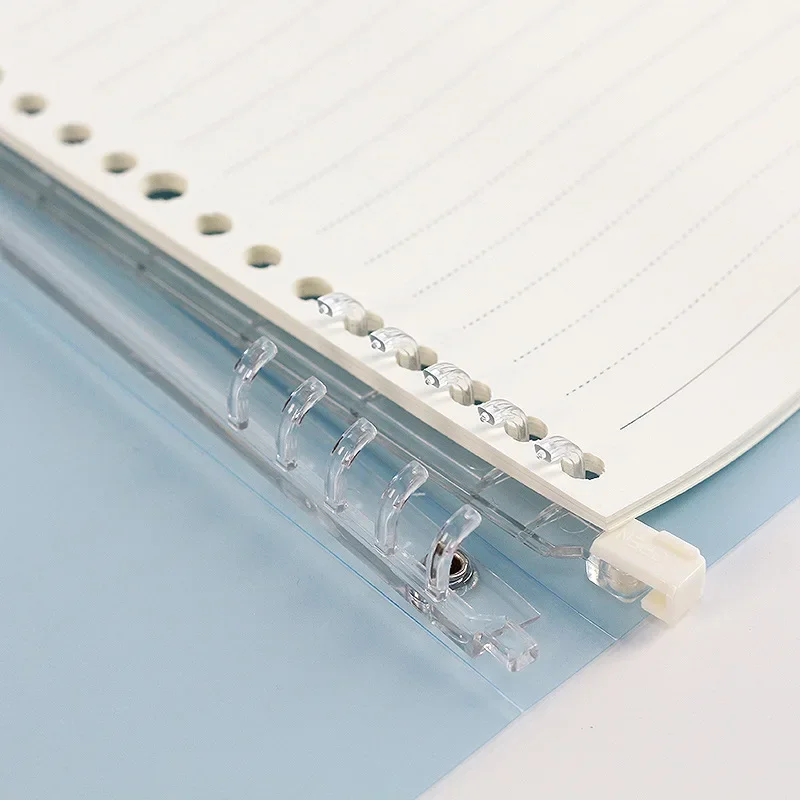 Cuaderno de hojas sueltas A5 B5, cuaderno lateral suave, diario, planificador, cubierta transparente, papelería escolar y de oficina, 30 hojas - imagen 3