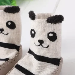 Zapatillas de algodón cálidas para bebé con suela antideslizante