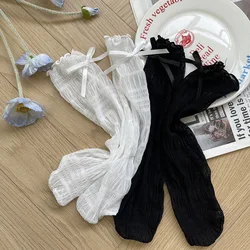 Calcetines escolares con lazo de algodón suave para verano