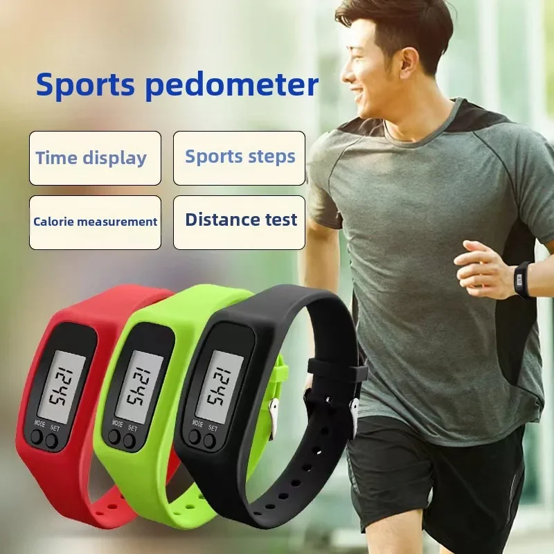 Nuevo reloj electrónico LED Fitness, podómetro electrónico de silicona, reloj de pulsera para correr, cálculo de kilometraje multifuncional - imagen 2