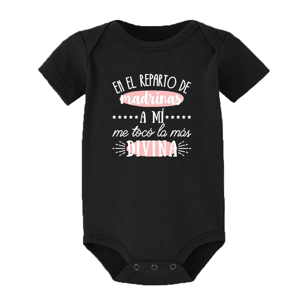 Body divertido con estampado español para recién nacido, mono De verano para bebé, trajes infantiles De manga corta, Ropa De bebé, regalo - imagen 3
