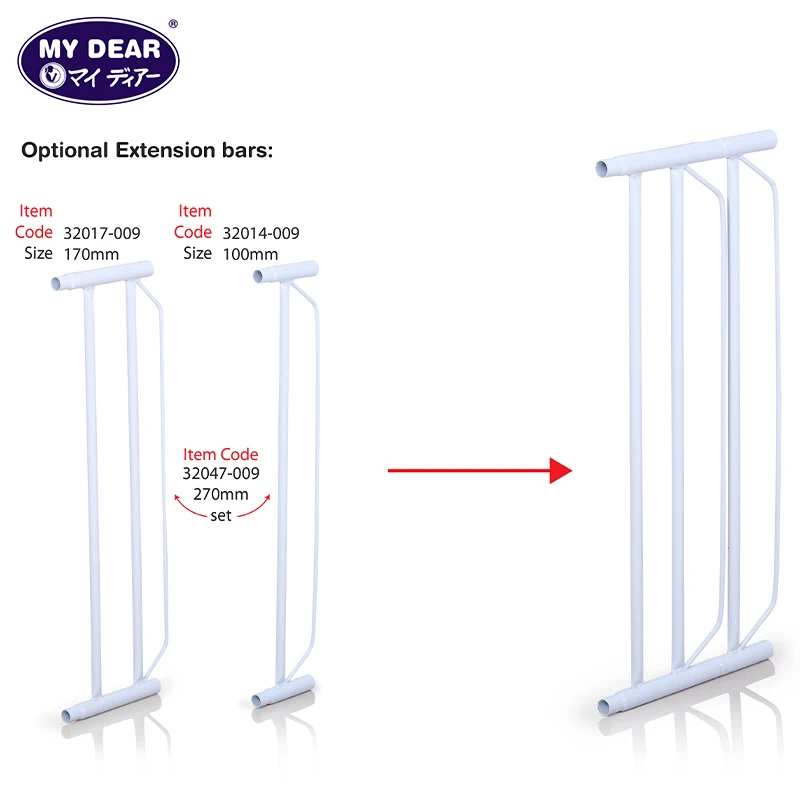 MY DEAR Puerta de seguridad para bebés de lujo, Material de hierro metálico de acero de calidad Superior, escaleras, puertas de pasillo, espacios abiertos, puertas para bebés - imagen 4