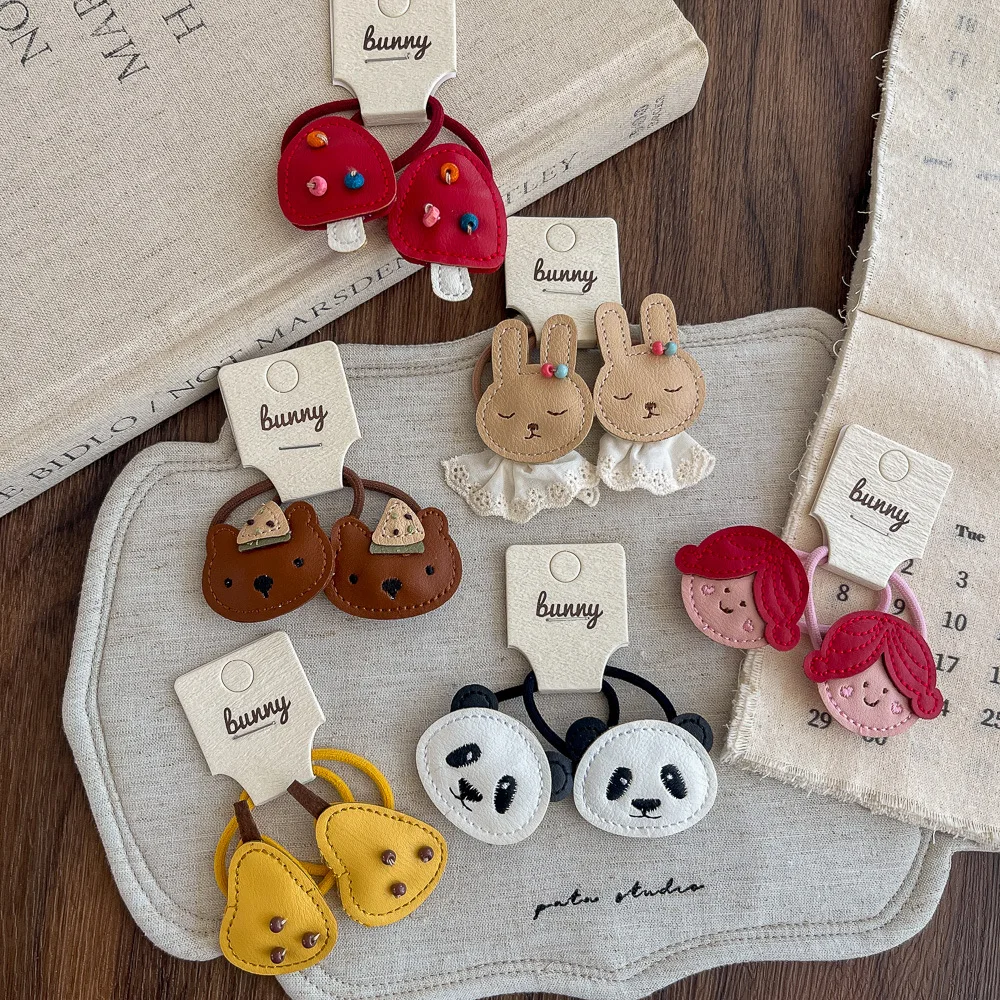 Diadema infantil con conejitos y setas – Banda de pelo para bebés