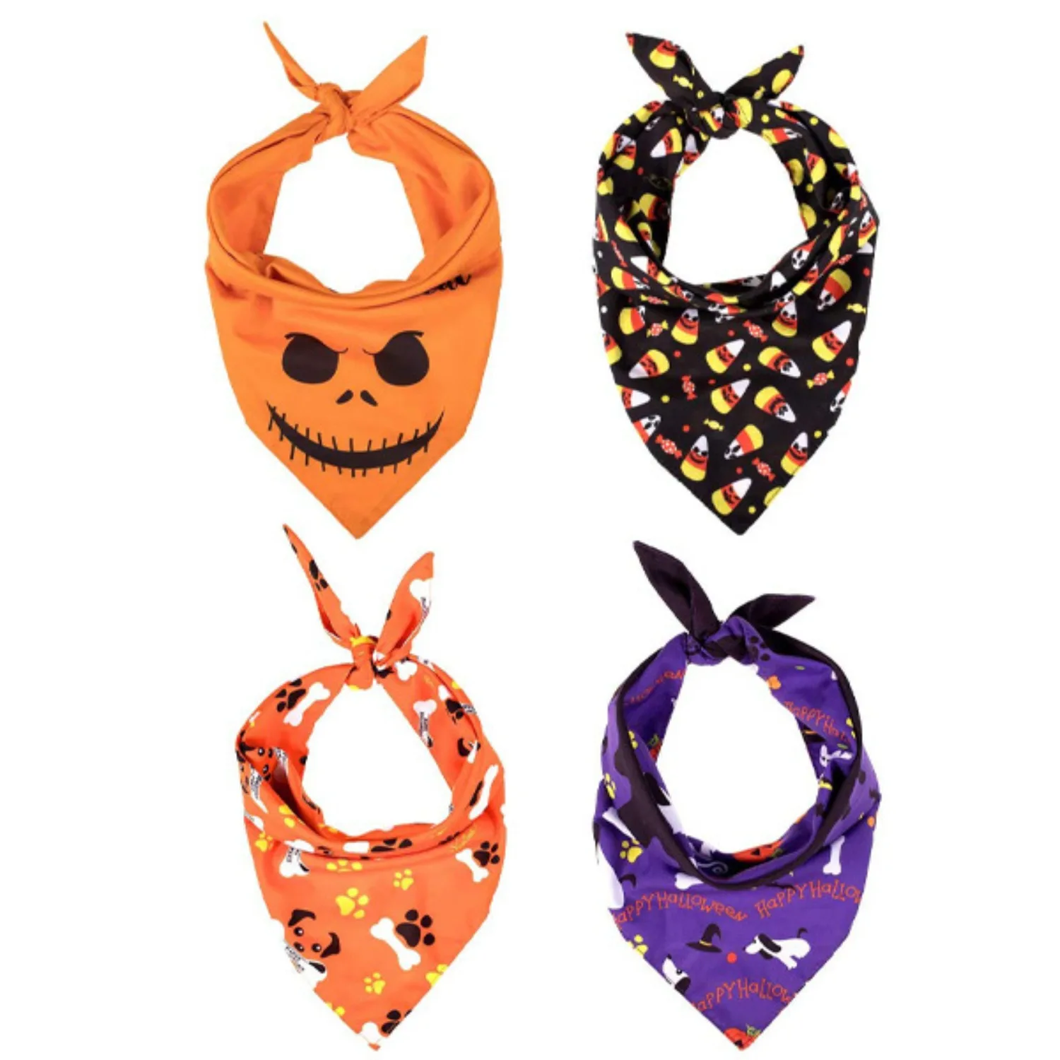 Bufanda de Halloween para mascotas, bufanda triangular para perros y gatos, bufanda de ambiente festivo para mascotas, accesorios divertidos para mascotas, suministros navideños para mascotas - imagen 5