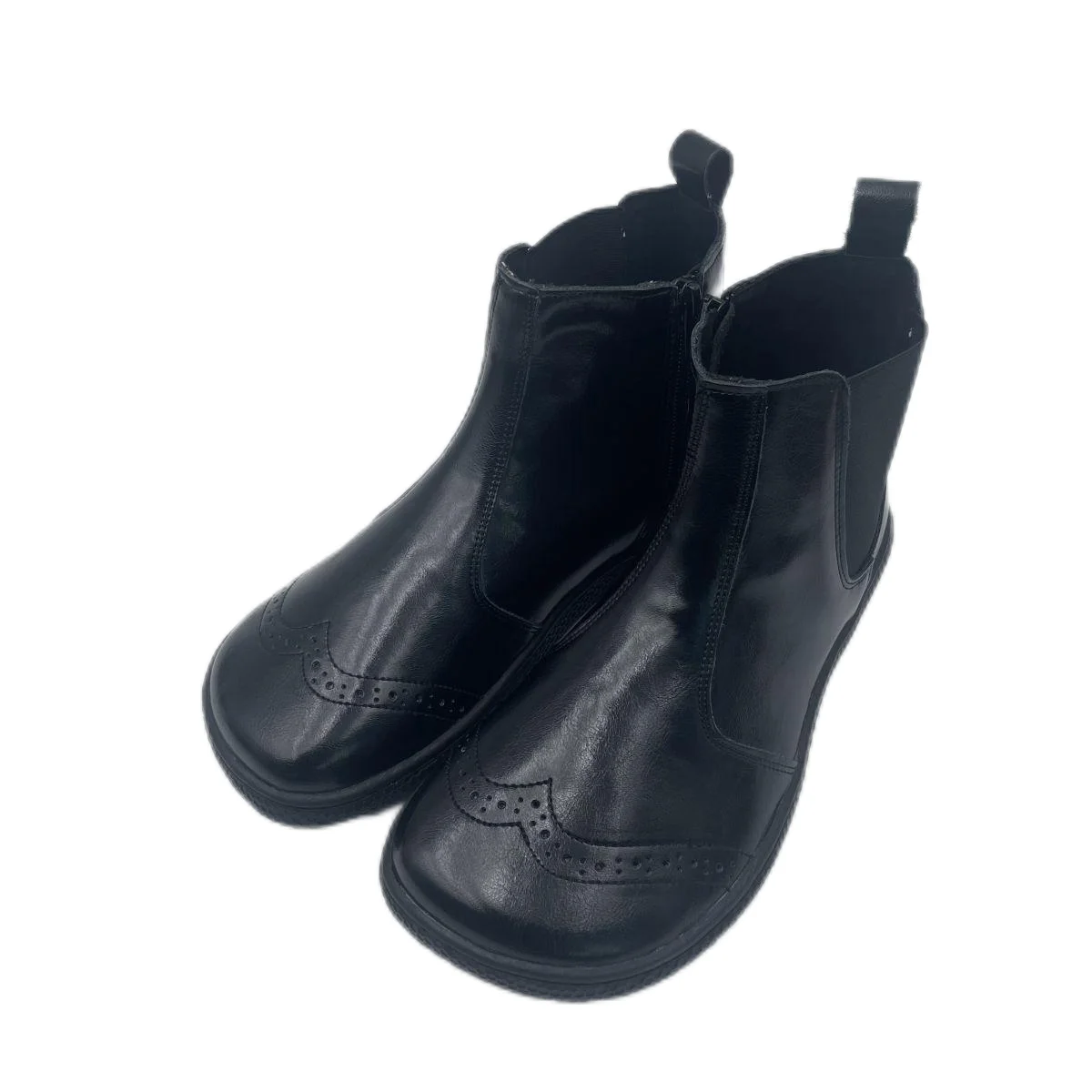 Tipsietoes Chelsea botas de cuero genuino de otoño descalzas con forro de cuero en el interior de las mujeres caja de dedos más ancha suela de caída suave cero - imagen 3