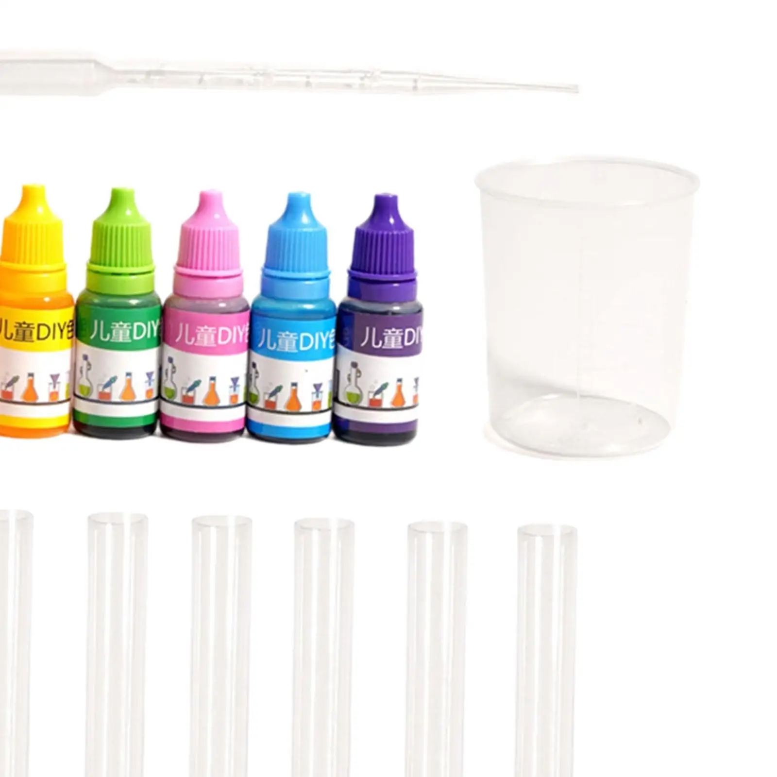 Science Kit,Colorful Test Tube Color Toy,Science Holder Test Tube Three Primary Color Experiment for Kids,Toddlers