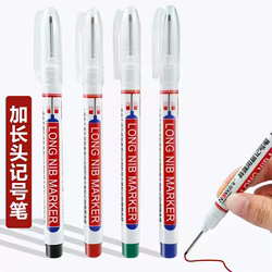 Rotuladores de cabeza de punta larga con agujero profundo de 20mm para bolígrafo perforador de Metal, impermeable, decoración de carpintería para baño, multiusos, 1 ud.