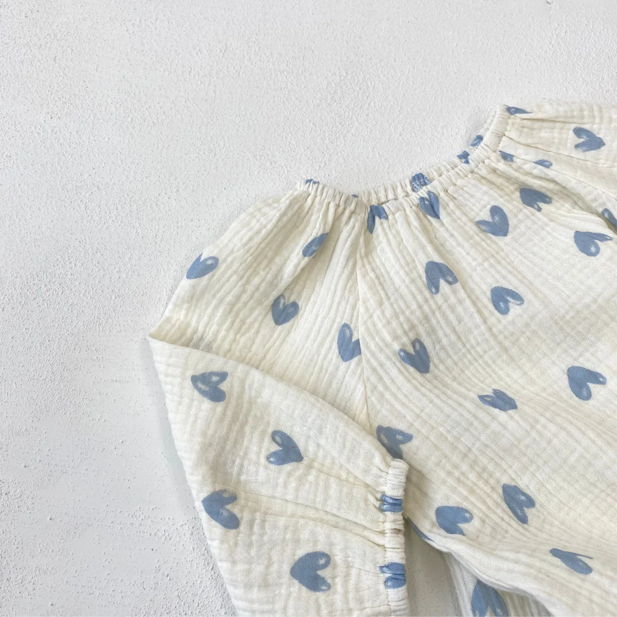 Ropa para niñas de 0 a 2 años, mono con estampado de corazón, pelele de muselina de algodón de una pieza de manga larga - imagen 4