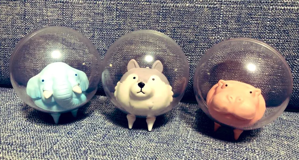 Bushiroad creativo TAMA-KYU divertido kaiwaii lobo oveja elefante hipopótamo salvaje Ningen vivir en una cápsula juguetes figuras gashapon - imagen 5