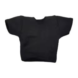 Camisa negra corta estilo hip hop para figuras de acción