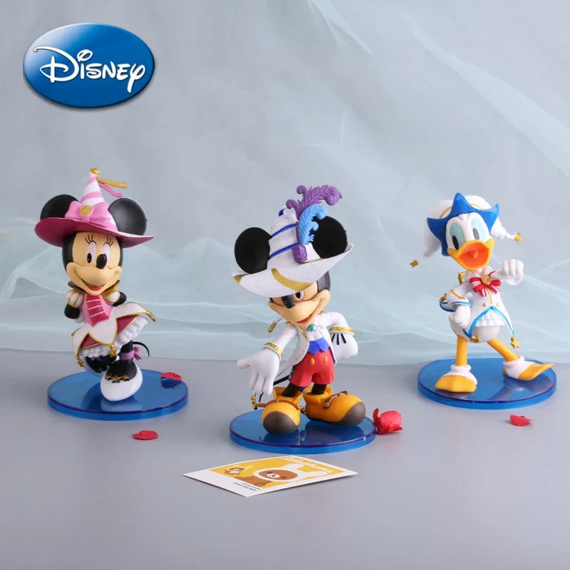 Disney-figuras de acción de dibujos animados para niños, modelo de colección de juguetes de Mickey Mouse, Pato Donald, adornos de escritorio, muñeca, regalos de navidad