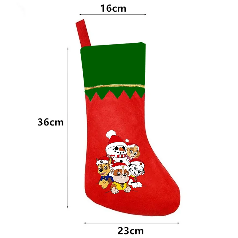 Calcetines navideños de la patrulla canina, medias de Papá Noel, dibujos animados de Anime, bolsa de regalo para chico y niña, cena de Año Nuevo, decoración del hogar, decoración navideña - imagen 2