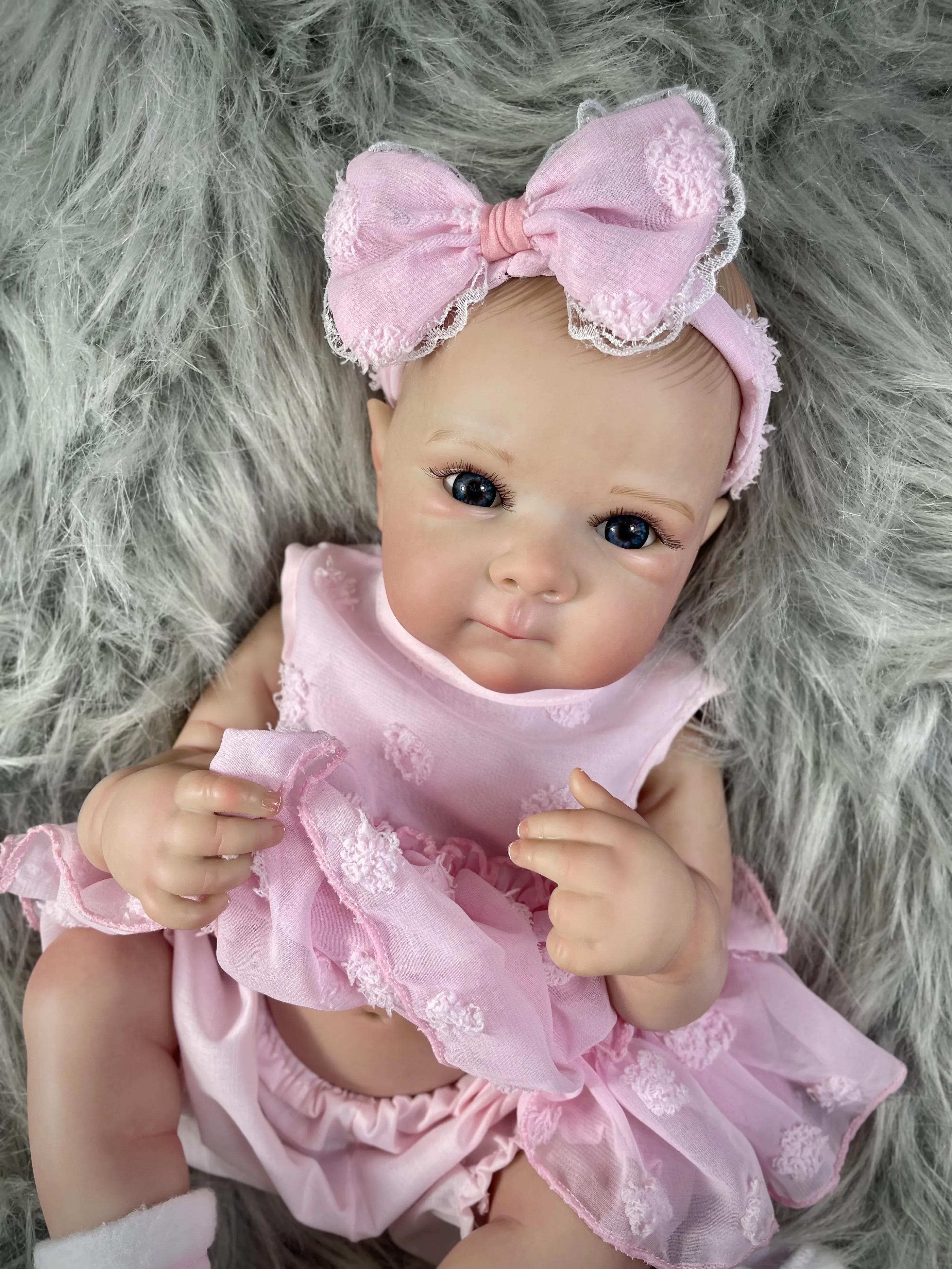 MRB 18 pulgadas Bettie cuerpo completo vinilo niña lavable Reborn Baby Doll con pelo realista pintado Bebe Reborn juguetes de Navidad - imagen 2