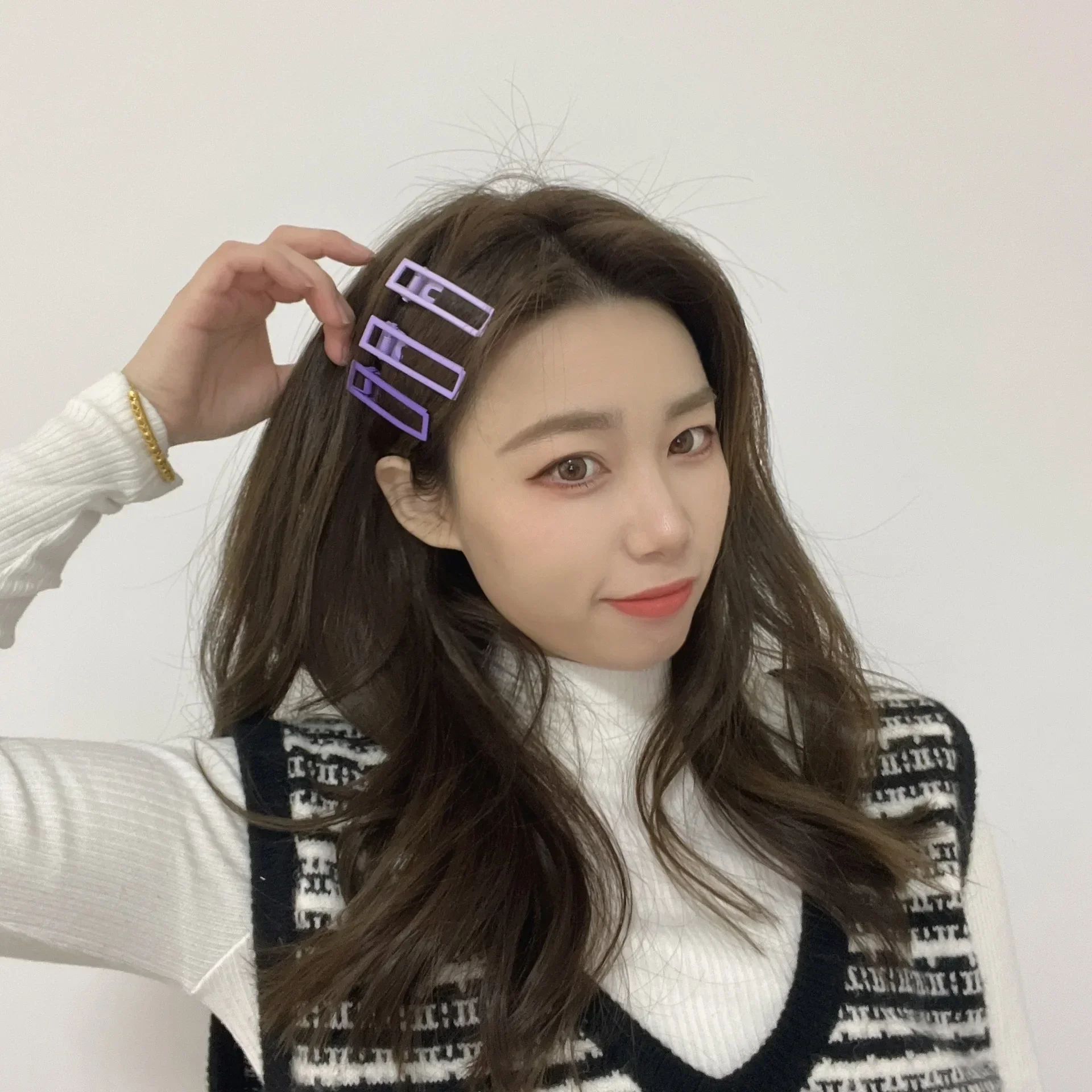 3 unids/set de Clips BB morados para niñas, pinzas para el cabello con forma de estrella básica dulce y bonita para niñas, sombreros para niños, tocado, accesorios para el cabello - imagen 3