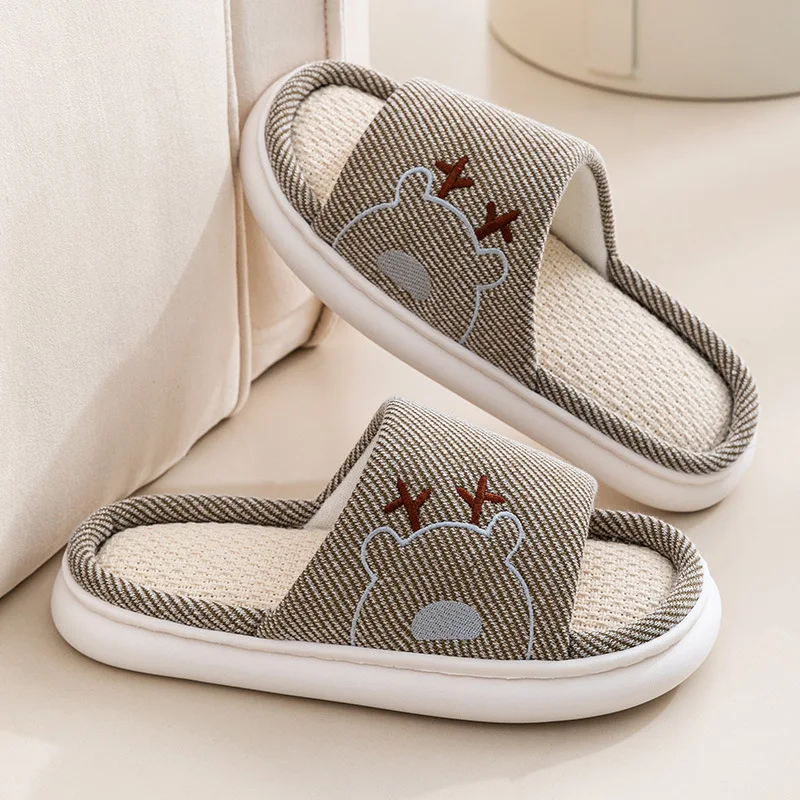 Zapatillas de lino y algodón antideslizantes para bebé - imagen 4