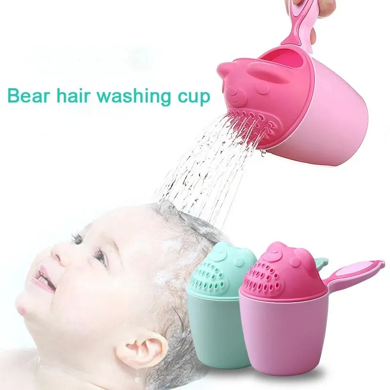 Gorros de baño para bebé, taza de champú para niños pequeños, cucharas de ducha para niños, taza para lavar el cabello, herramienta de baño para proteger los ojos del bebé