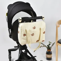 Bolsa de pañales maternal de gran capacidad para cochecito