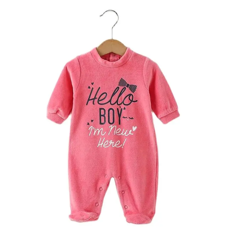 Peleles de manga larga para bebé, ropa para recién nacido, Mono para bebé con babero, reposapiés para bebé - imagen 4