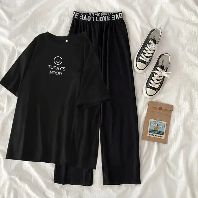 Conjunto de verano para niña: camiseta manga corta y pantalón ancho - imagen 4