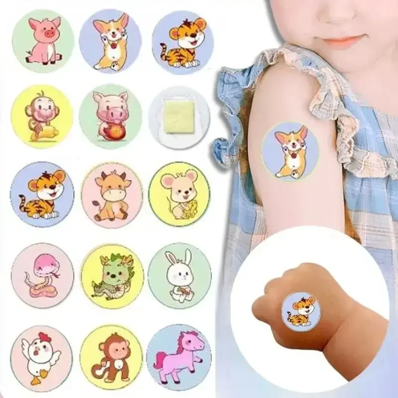 50 stks/set Cartoon Mini Pleisters voor Kinderen Injectie Wond Patch Strips Waterdichte Ronde Band Aid Ehbo Bandages - imagen 3