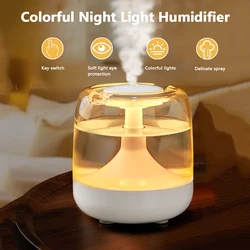 Humidificador USB con difusor de aroma y luz nocturna para bebé