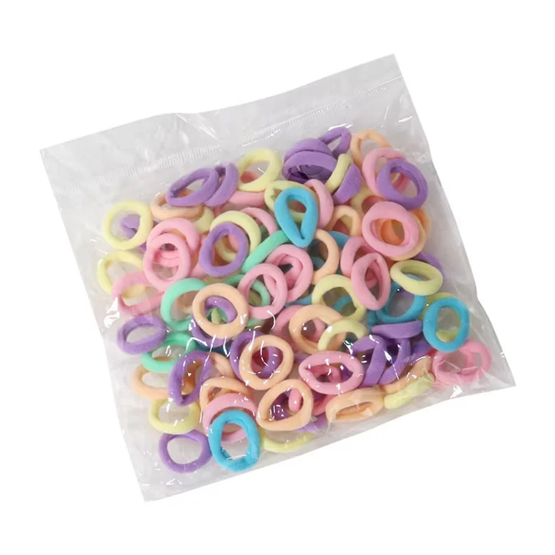 Diademas pequeñas para el pelo para chico, diademas para niña y niño, lazo elástico colorido para el pelo, cuerda para el pelo de nailon, 50/100 Uds., accesorios para el cabello - imagen 3